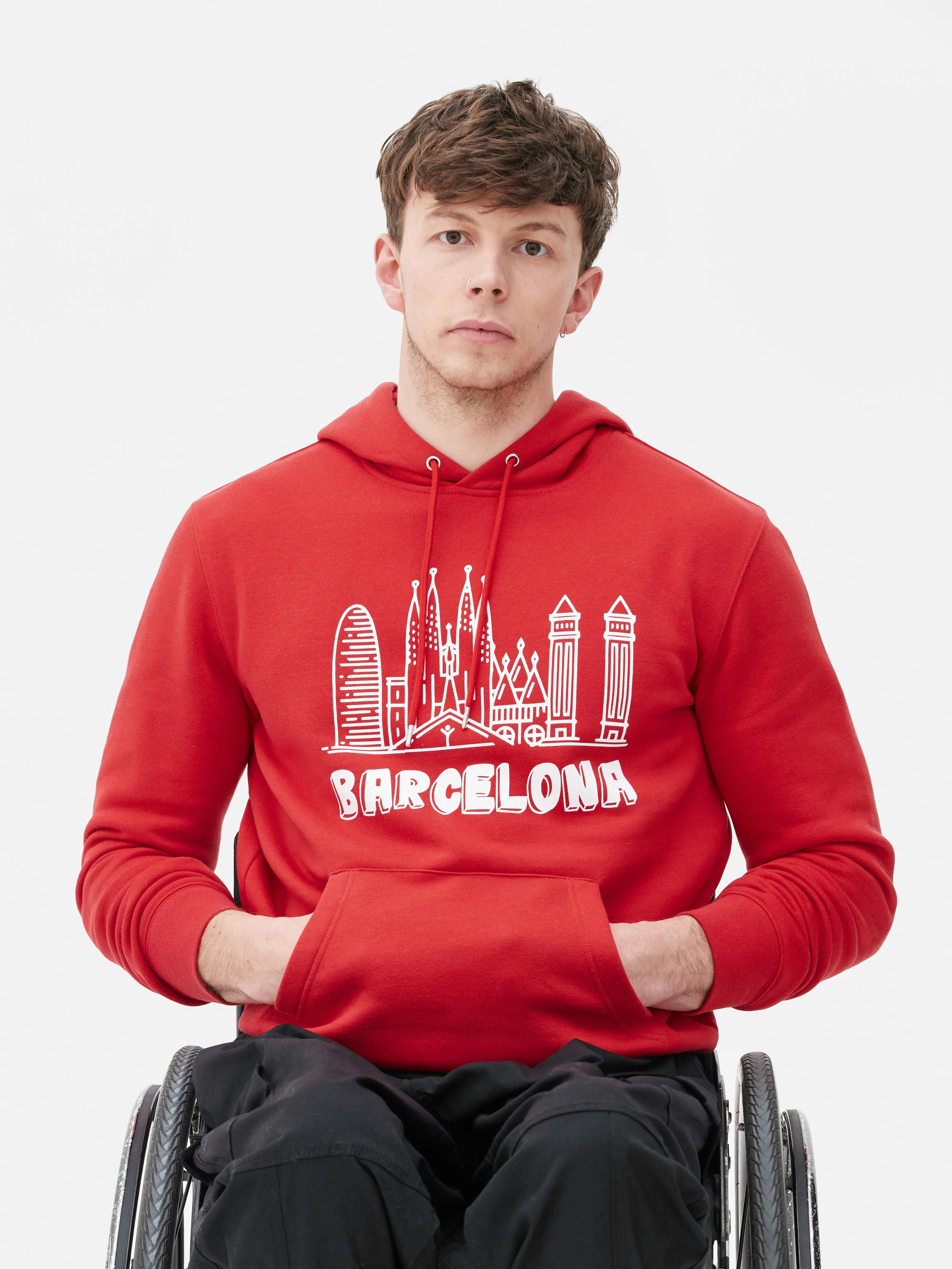 Sudadera de manga larga con capucha «Barcelona»