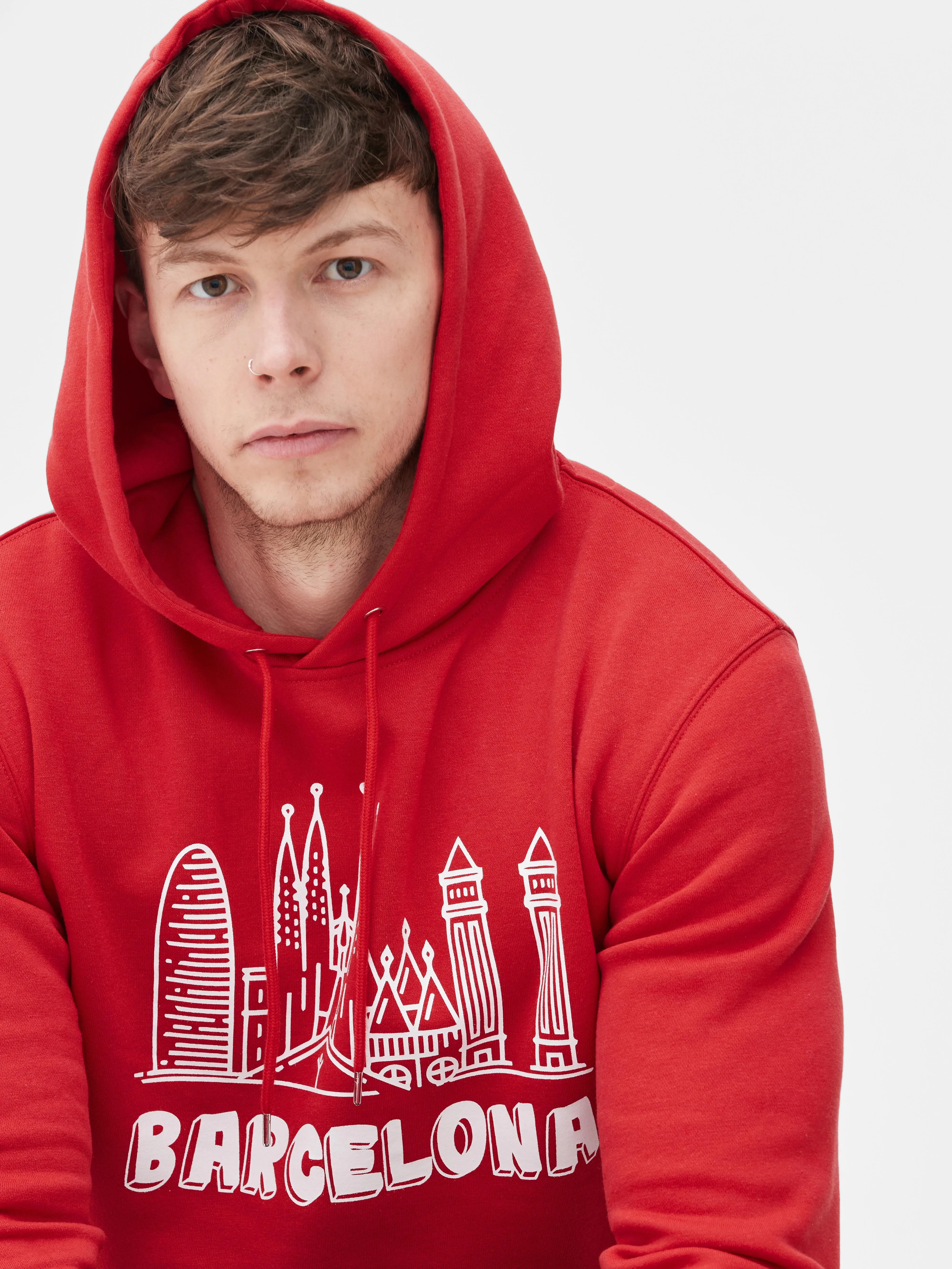 Sudadera de manga larga con capucha «Barcelona»