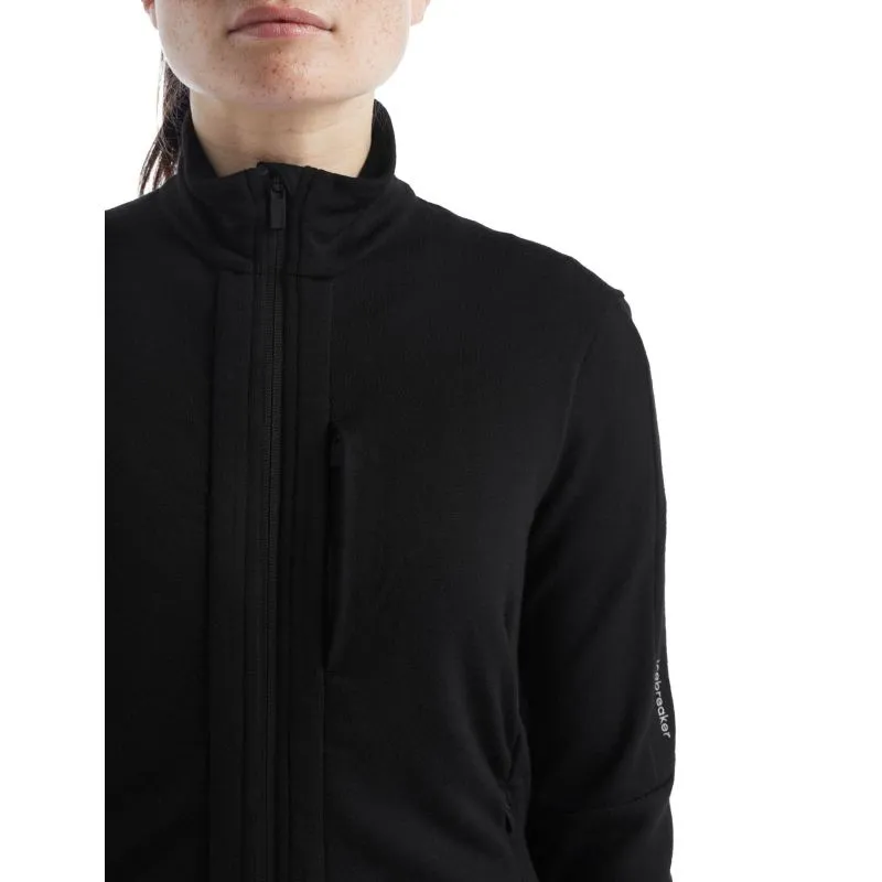 Sudadera de mujer Icebreaker Quantum Iii Ls Zip (Negro)