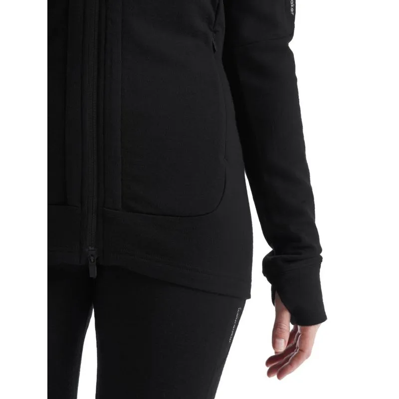 Sudadera de mujer Icebreaker Quantum Iii Ls Zip (Negro)