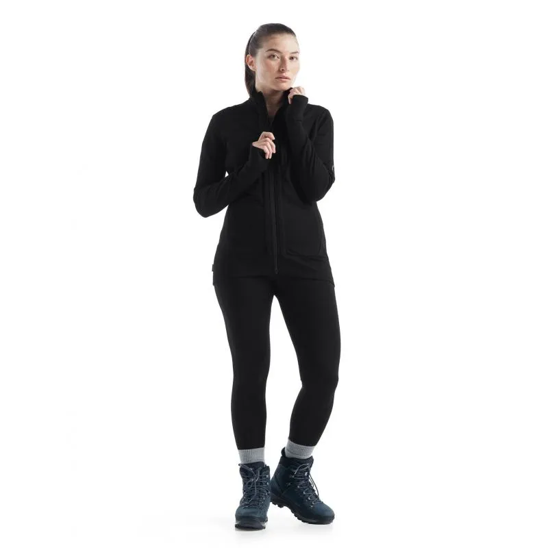 Sudadera de mujer Icebreaker Quantum Iii Ls Zip (Negro)