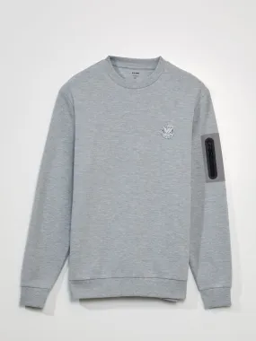 Sudadera de piqué de algodón - GRIS