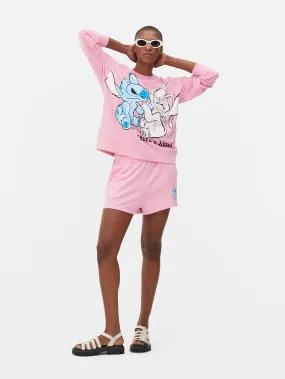 Sudadera estampada de Stitch y Ángel de Disney