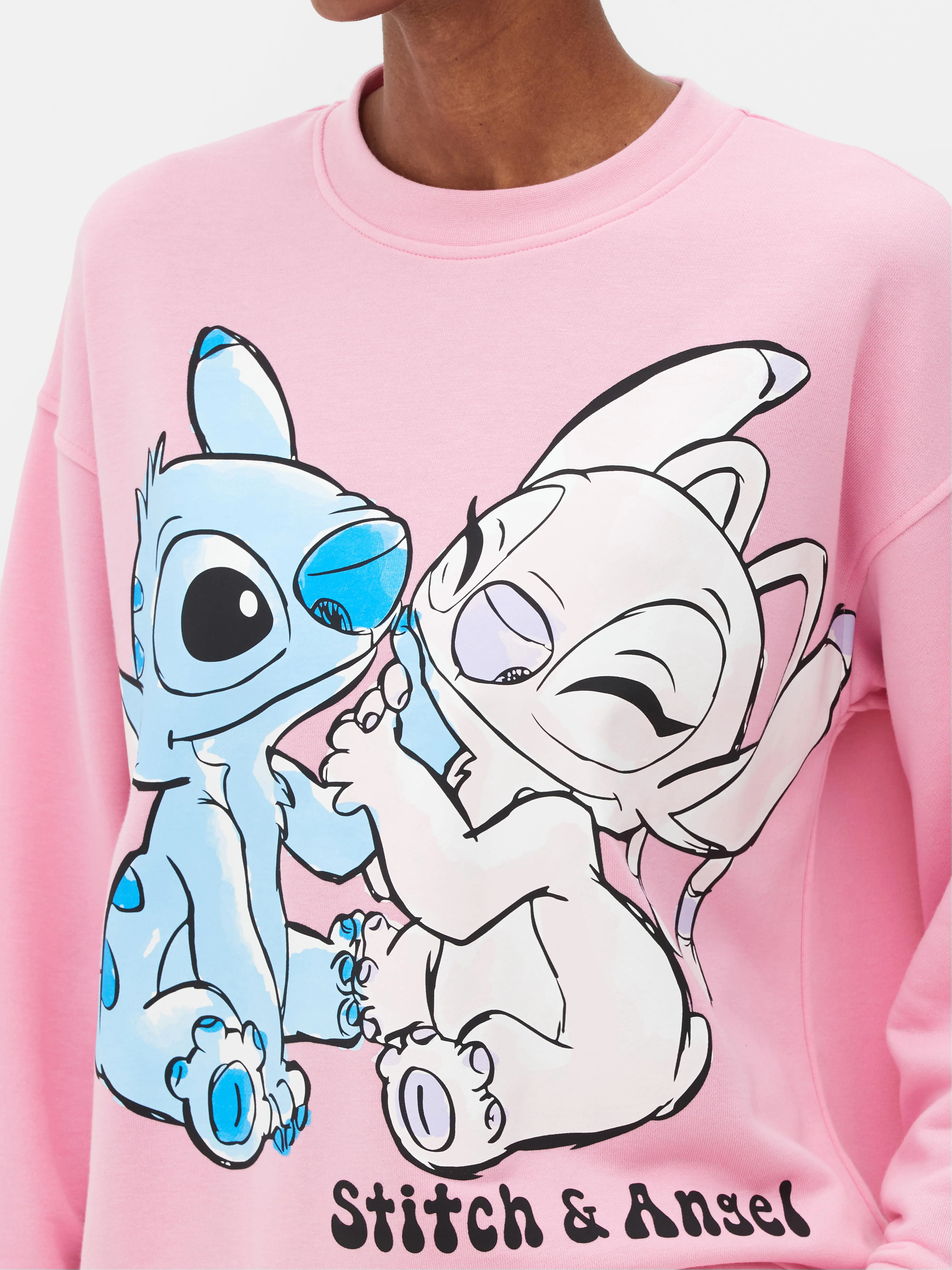 Sudadera estampada de Stitch y Ángel de Disney