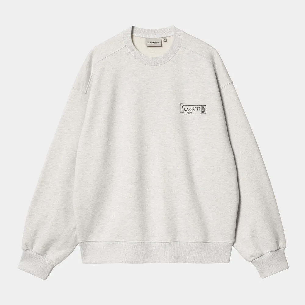 Sudadera Gris Carhartt Stamp Sweat Ash Heather S