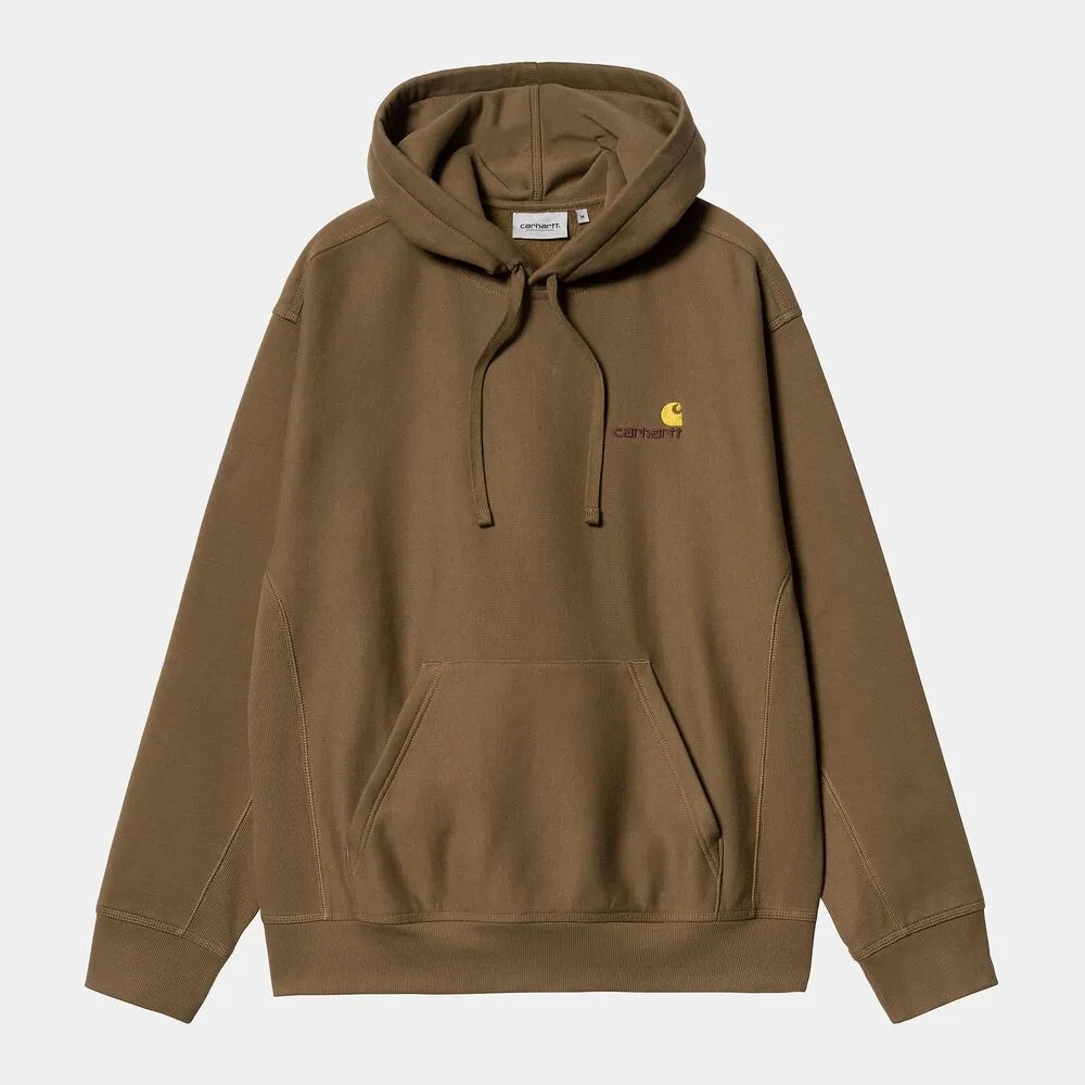 Sudadera Marrón Carhartt Hooded American Script Sweatshirt S