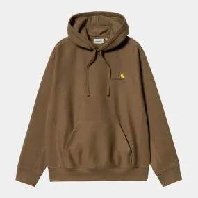 Sudadera Marrón Carhartt Hooded American Script Sweatshirt S