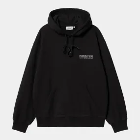 Sudadera Negro Carhartt Hooded Stamp Sweat Black XS