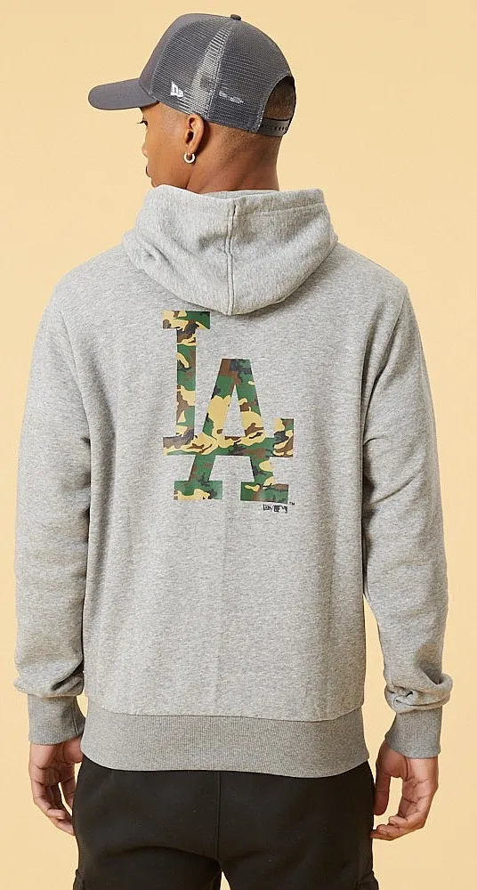 sudadera New Era Seasonal Infill Pullover MLB Los Angeles Dodgers - Heather Grey/Woodland Camo - men´s