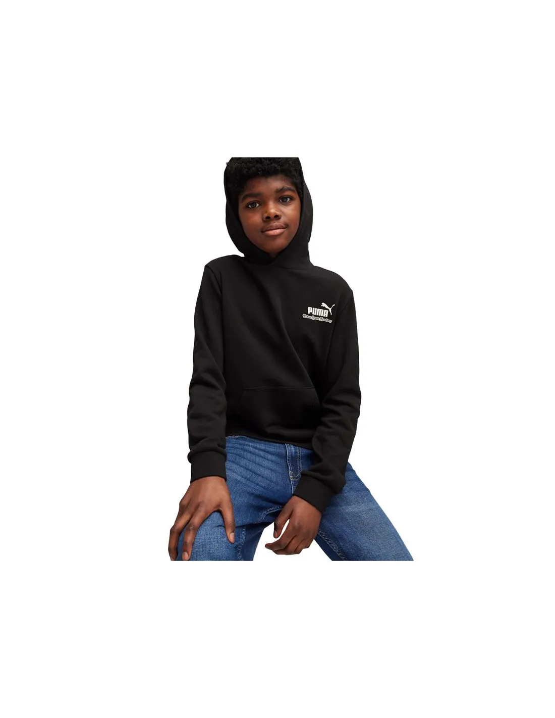 Sudadera Puma ESS+ MID 90s Negro Infantil