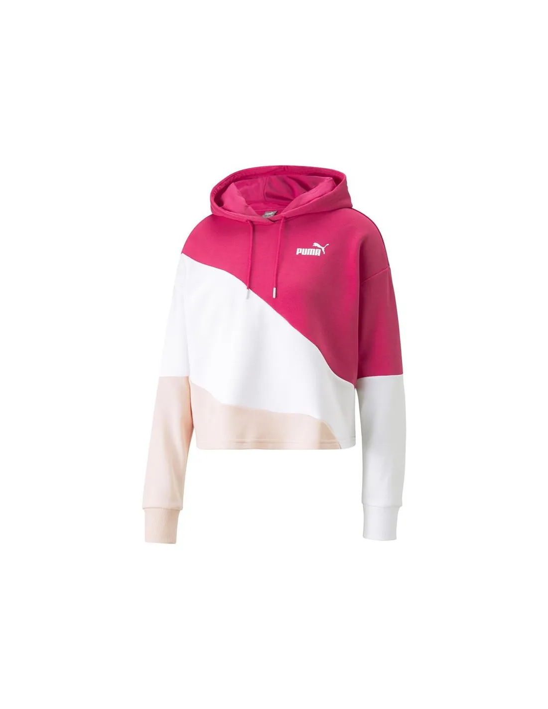 Sudadera Puma Power Cat Rosa Mujer