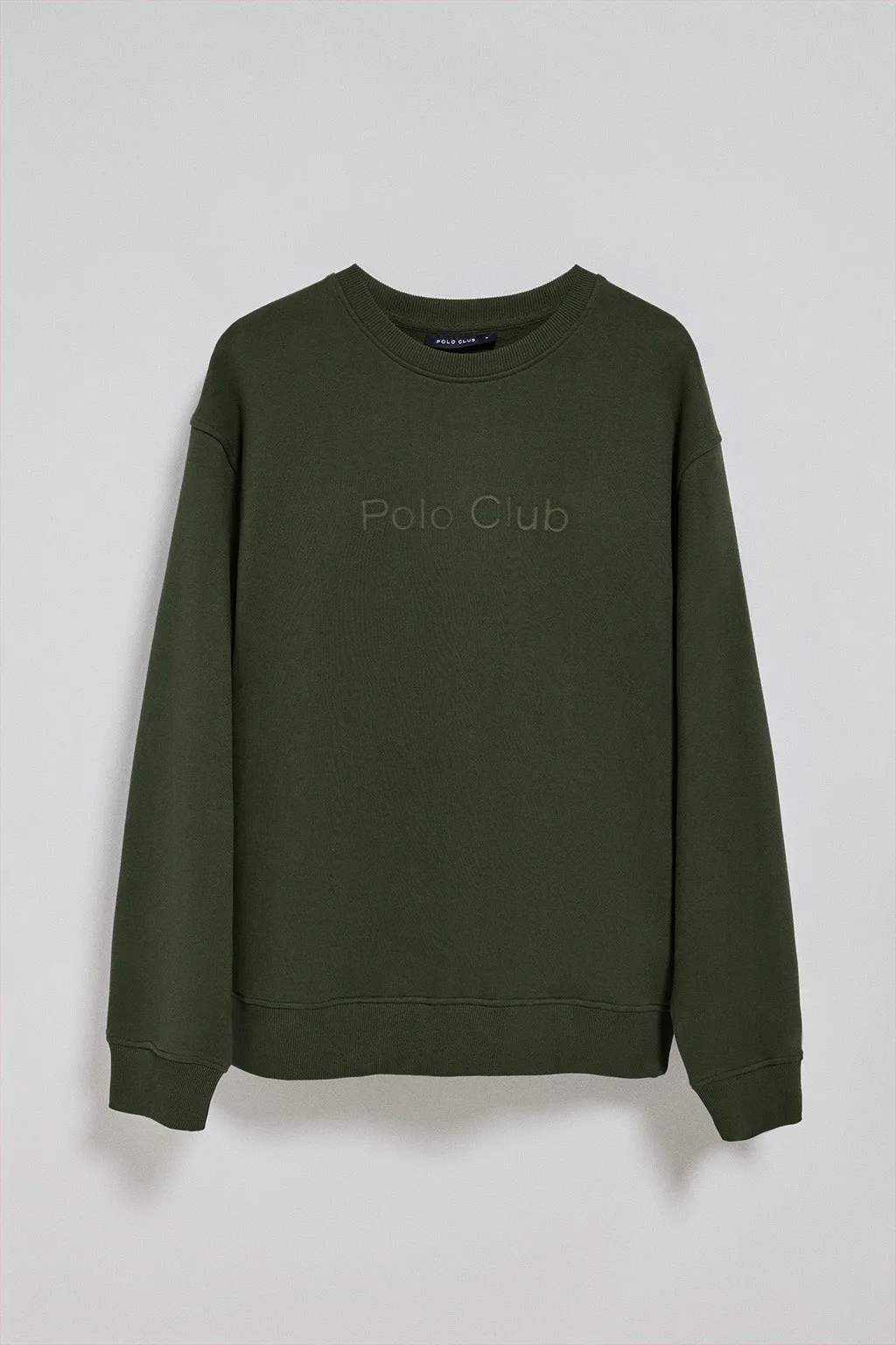 Sudadera verde oscuro de cuello redondo con logotipo Polo Club