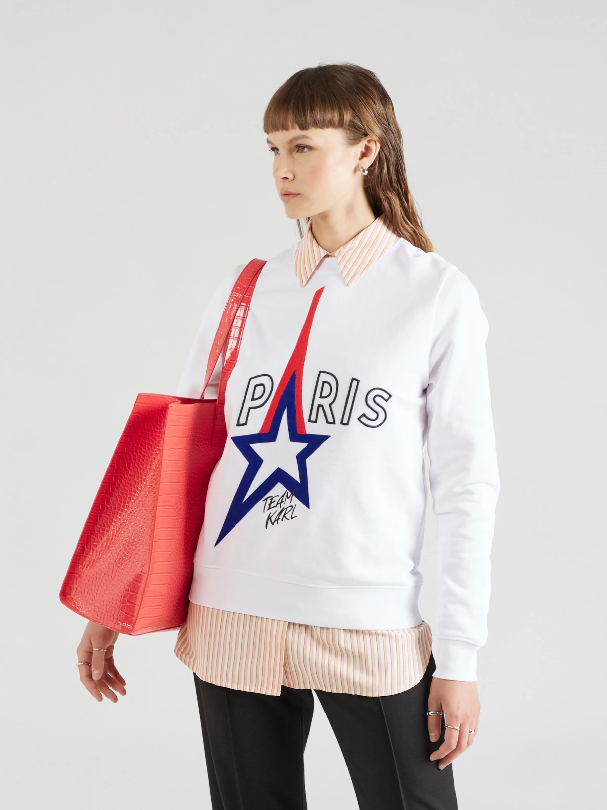 Sudadera 'Paris' Karl Lagerfeld en Blanco