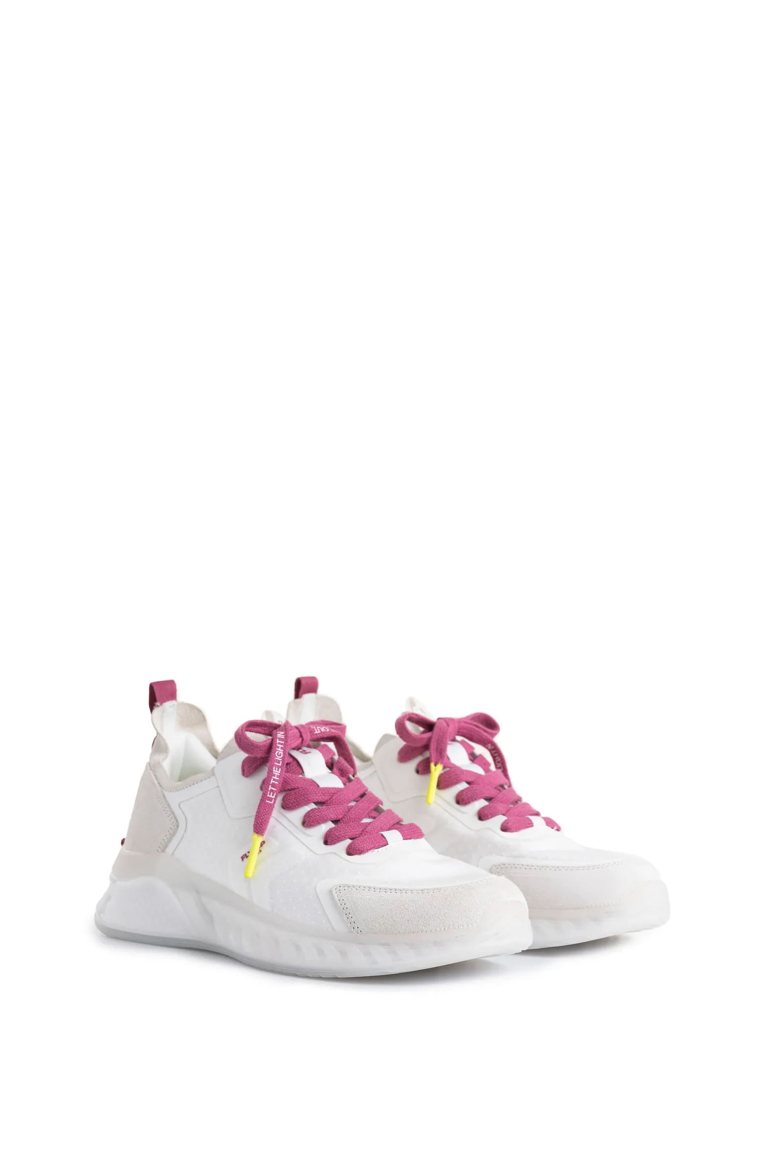 Tenis Fly Up Life de cuero para mujer detalles contraste