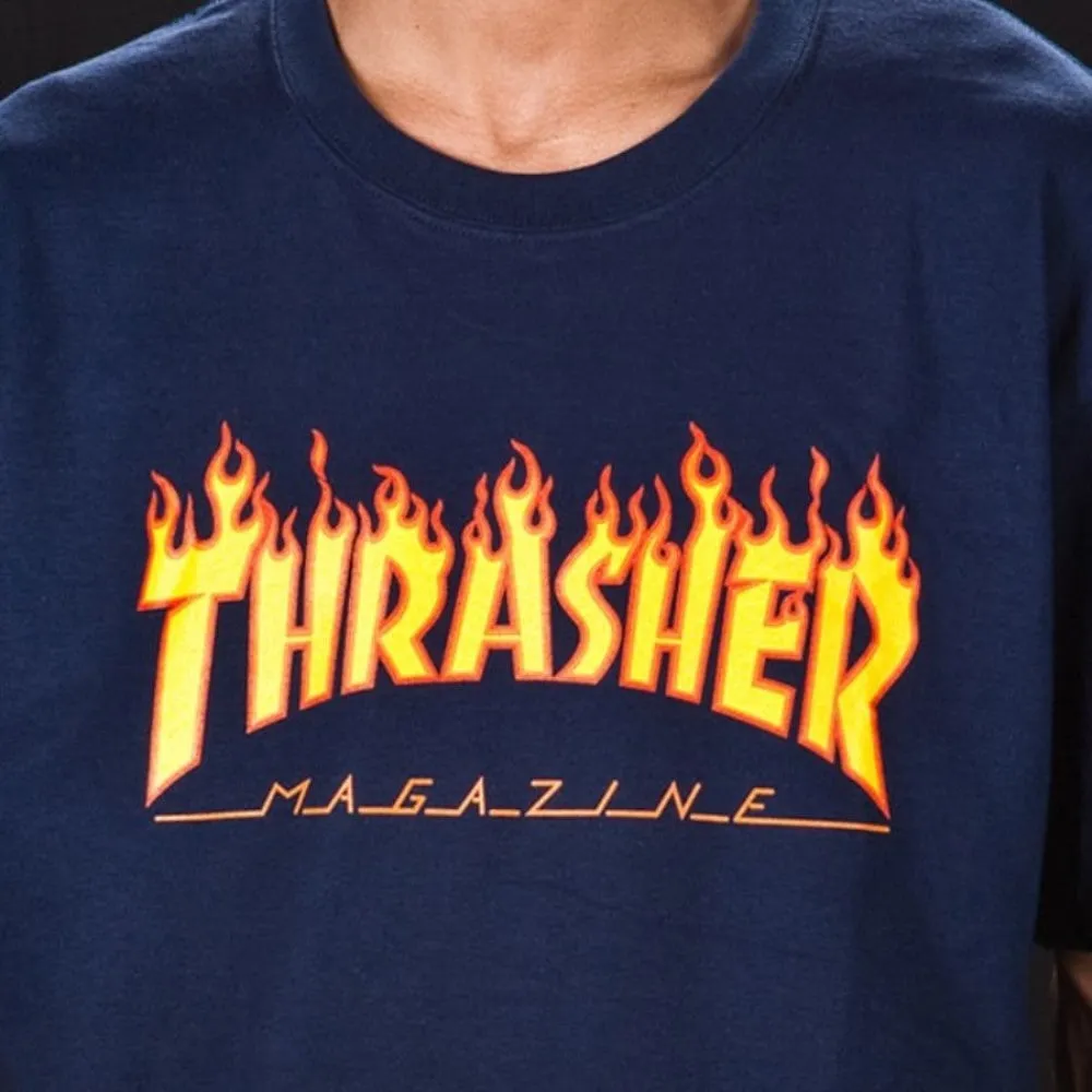 THRASHER FLAME LOGO TEE