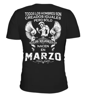 Todos los hombres son creados iguales, pero sólo los mejores nacen en Marzo Camiseta cuello en V Unisex