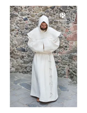 Traje de Monje medieval Benediktus, blanco