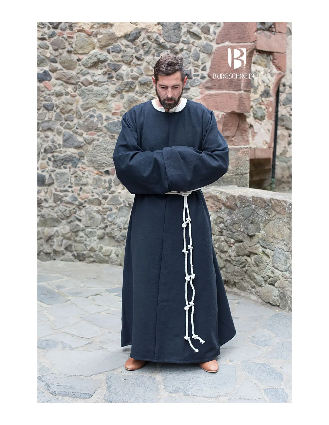 Traje de Monje medieval Benediktus, negro