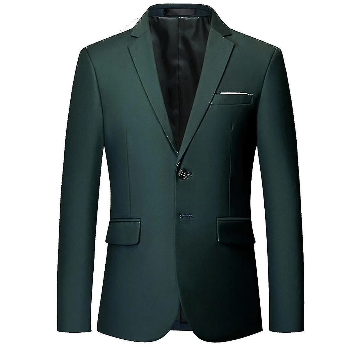 Traje de tres piezas de dos botones solid color business slim fit para hombre (diez colores)