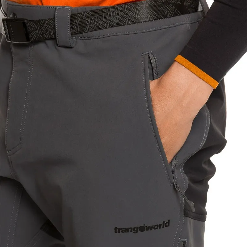 Trangoworld PANTALÓN LARGO ROVEK DR ANTRACITA/NEGRO