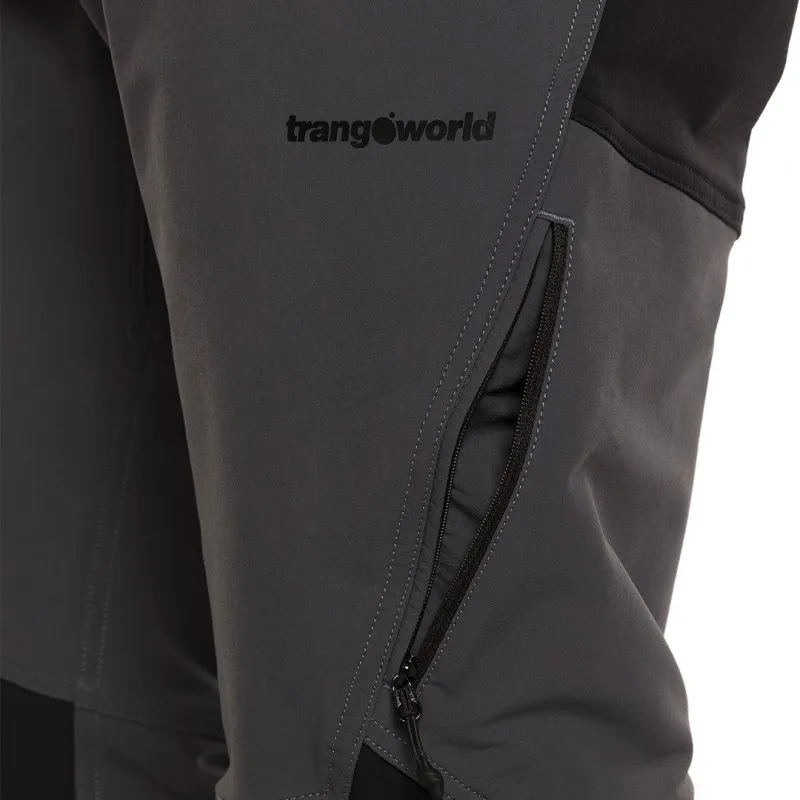 Trangoworld PANTALÓN LARGO ROVEK DR ANTRACITA/NEGRO