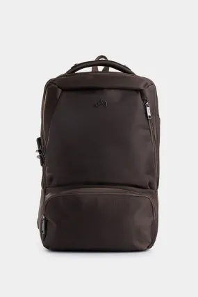 Tula morral Nolan de lona y cuero para hombre estilo utilitario