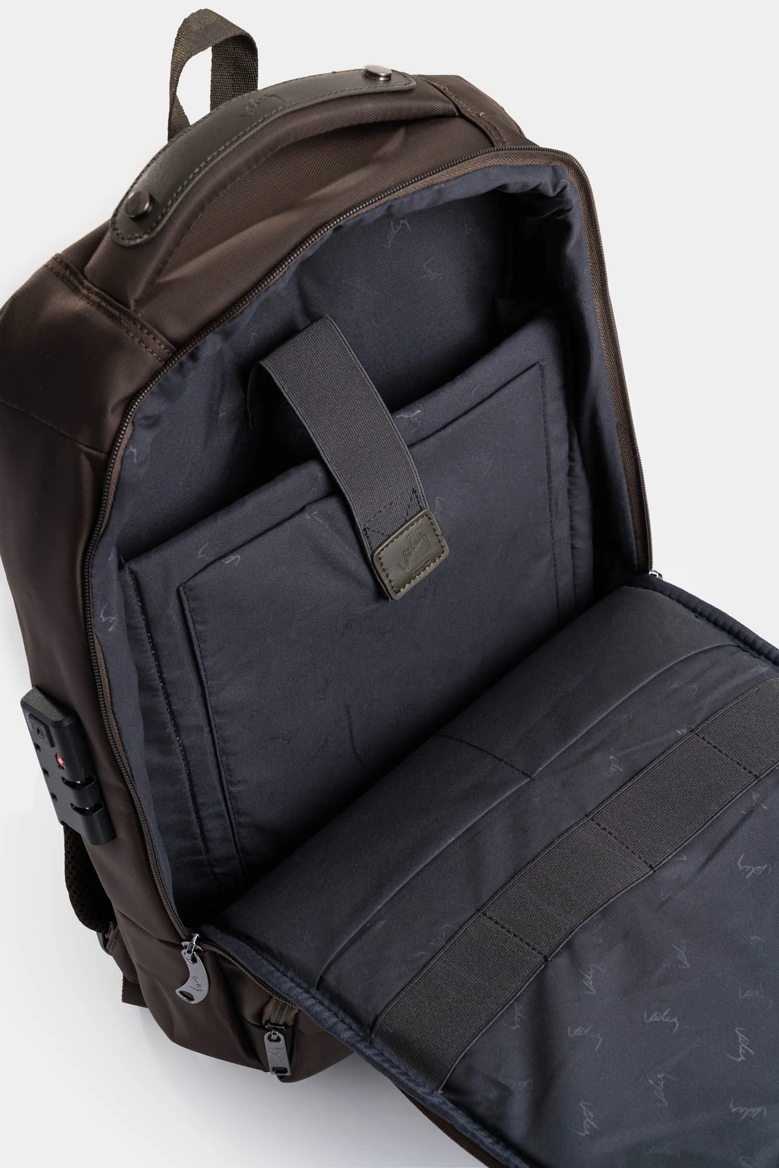 Tula morral Nolan de lona y cuero para hombre estilo utilitario