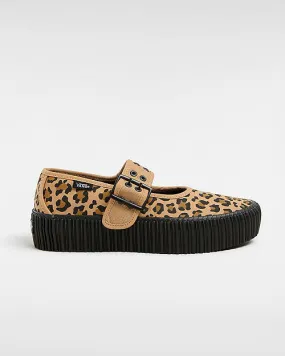 Vans Mary Jane Creeper Shoes (leopard) Unisex Brown, Size 34.5