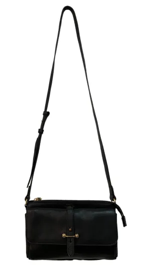 VINCE CAMUTO Bandolera Negra Cuero