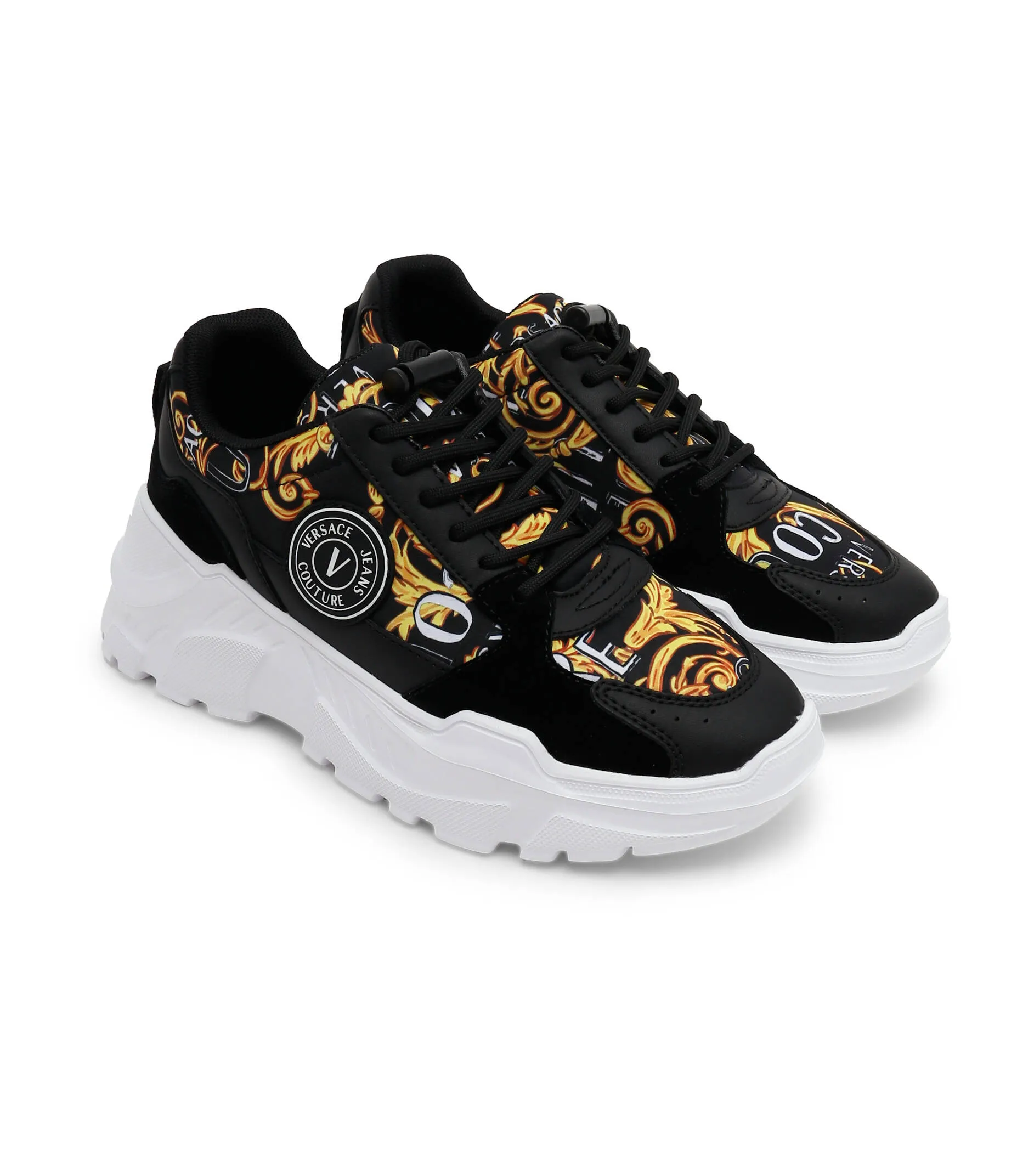 Zapatillas de mujer Versace Jeans Couture black/gold NUEVA COLECCIÓN