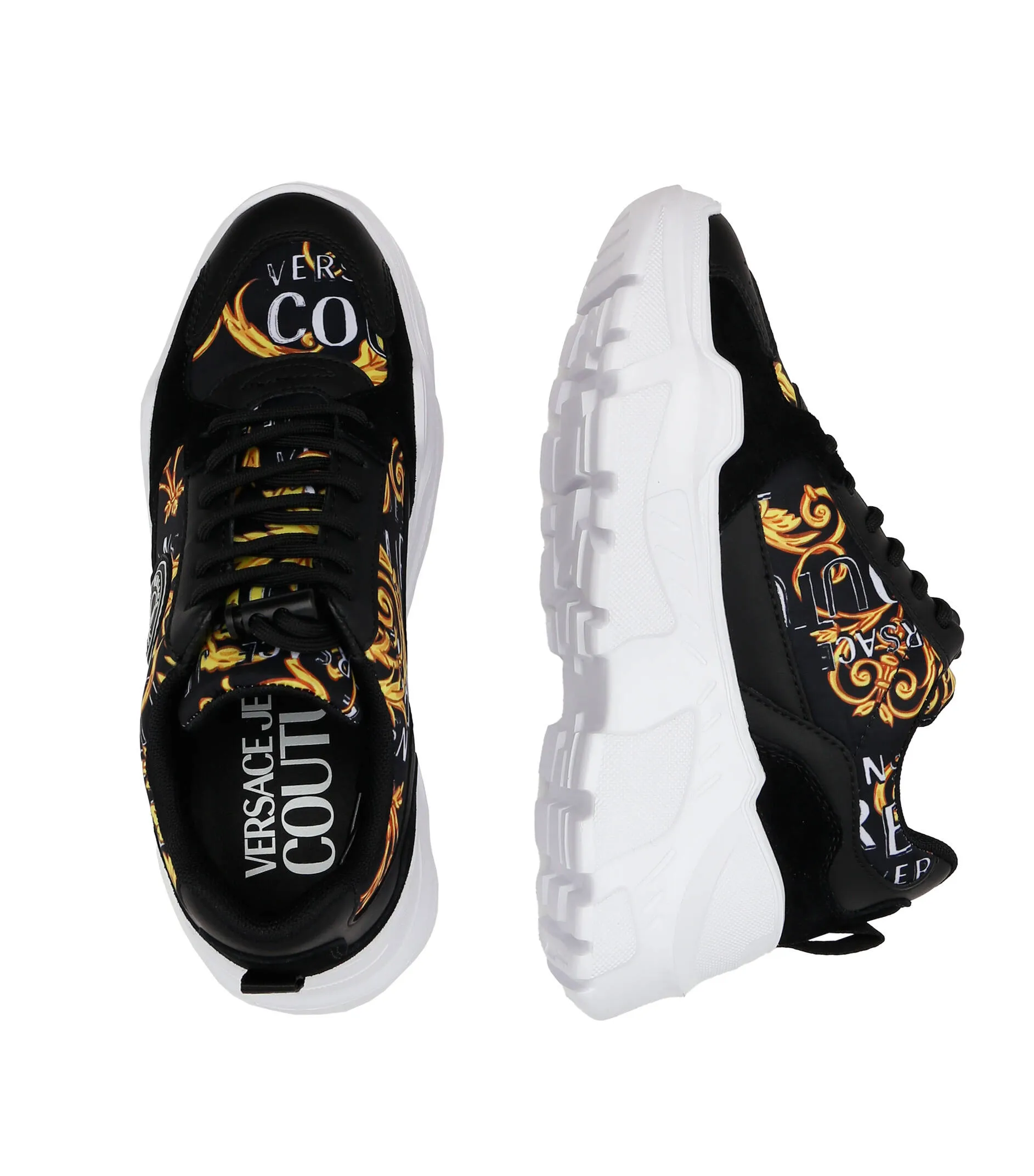 Zapatillas de mujer Versace Jeans Couture black/gold NUEVA COLECCIÓN