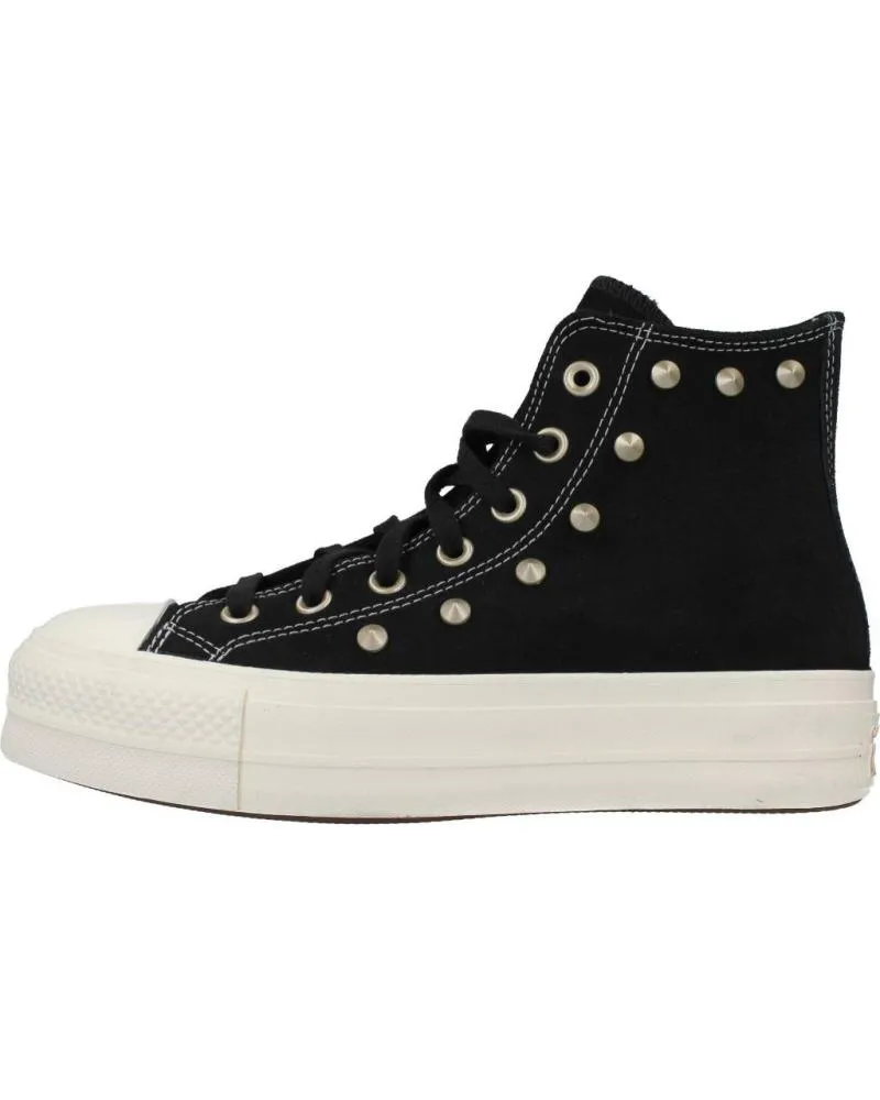 Zapatillas deporte de Mujer CONVERSE CHUCK TAYLOR ALL STAR LIFT PLATFORM SUEDE STUDS NEGRO