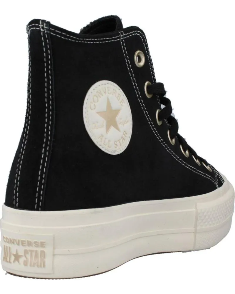 Zapatillas deporte de Mujer CONVERSE CHUCK TAYLOR ALL STAR LIFT PLATFORM SUEDE STUDS NEGRO