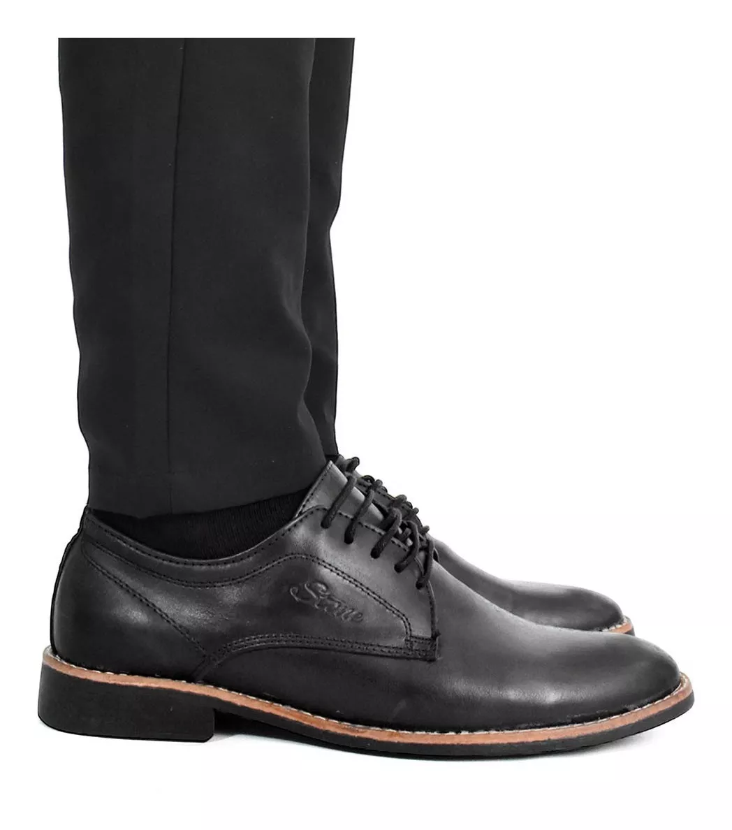 Zapato Vestir Hombre Cuero Vacuno Urbano Liviano Stone 2500