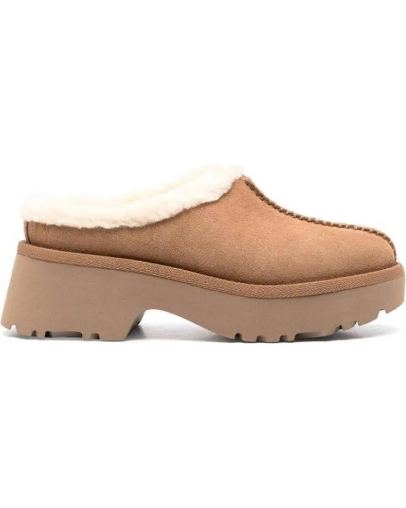 Zapatos UGG  de Mujer ZUECOS W NEW HEIGHTS COZY CLOG MUJER CUERO  MARRóN