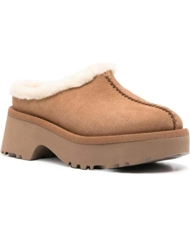 Zapatos UGG  de Mujer ZUECOS W NEW HEIGHTS COZY CLOG MUJER CUERO  MARRóN