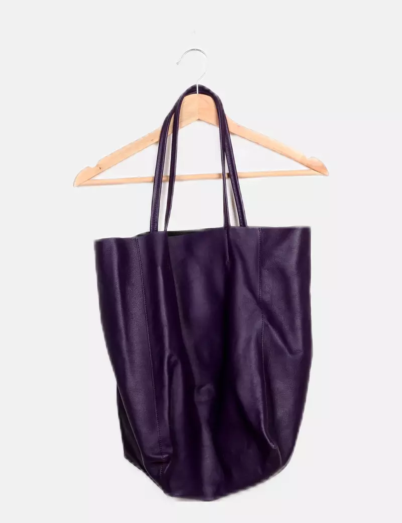 Zara Bolso piel morado