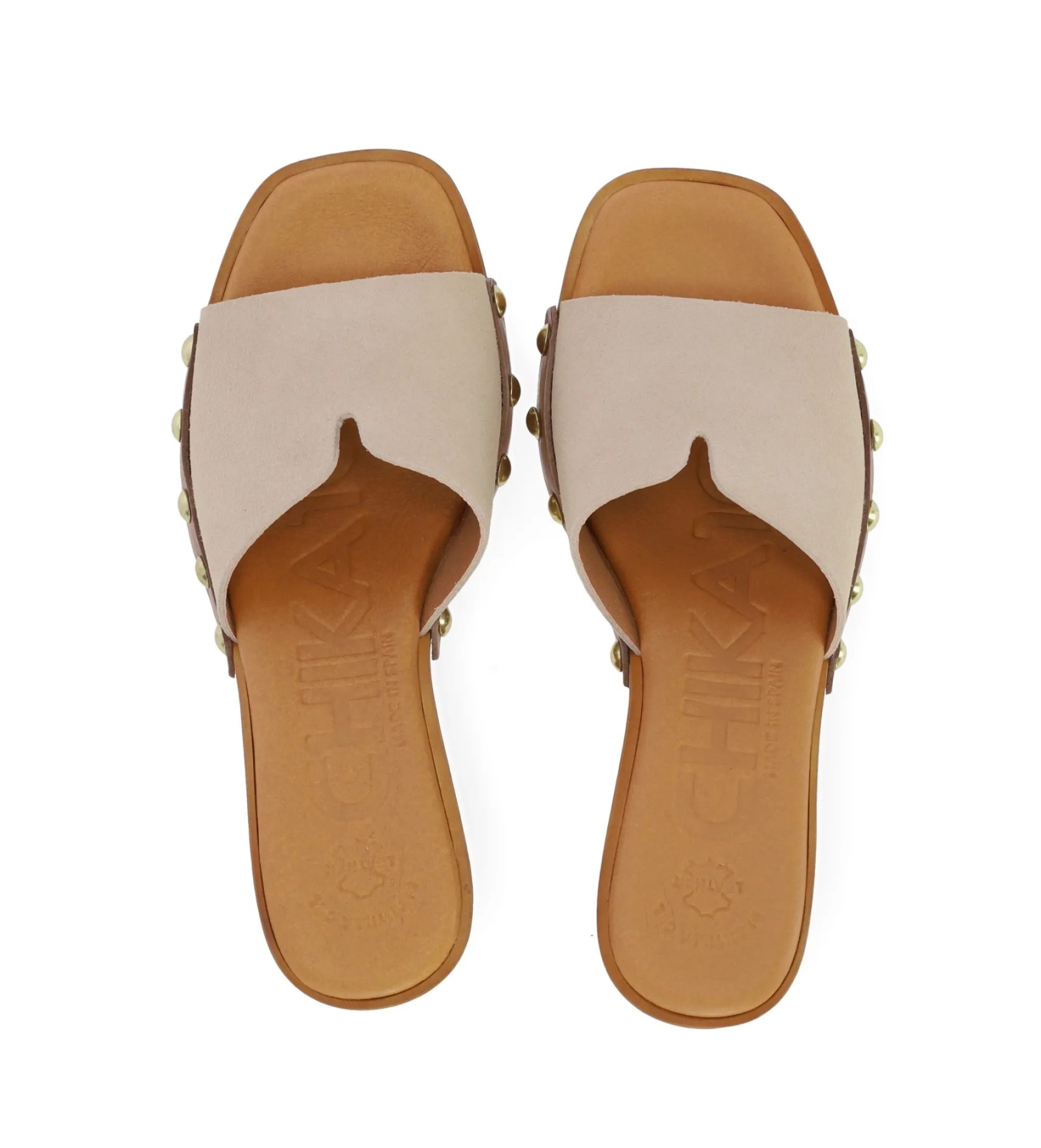 Zuecos de Piel San Marino 13 beige